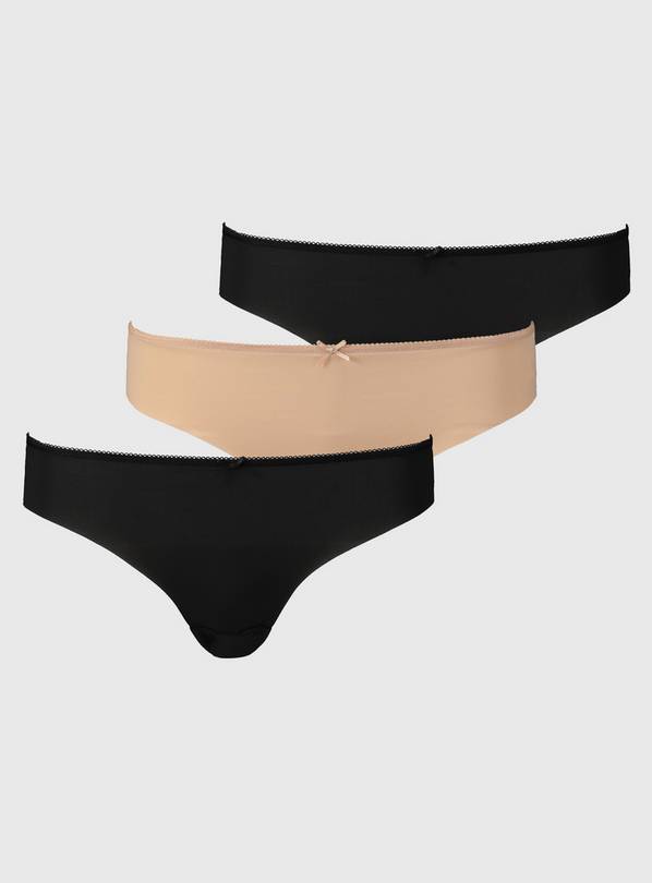 Black & Latte No VPL Brazilian Knickers 3 Pack 8